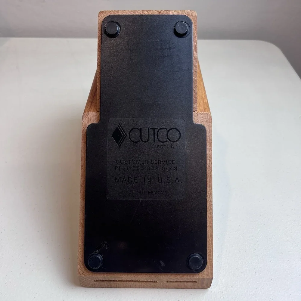 CUTCO 7 Slot Knife‎ Block Honey Oak Wood Block for 7 Piece Galley Set